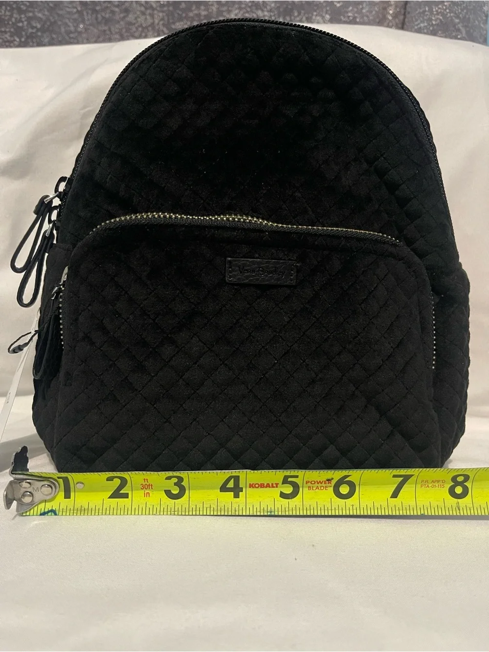 Vera Bradley Iconic Black Quilted Mini Backpack NWT - Picture 6 of 7